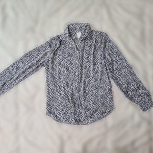 H&M floral women's buttoned down blouse